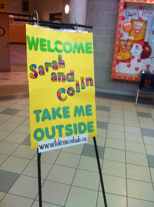 A wonderful greeting as we walked into Stewart School.