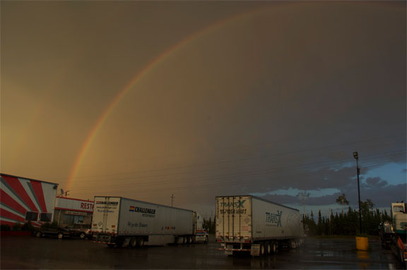 The aftermath of a storm at the 102 junction