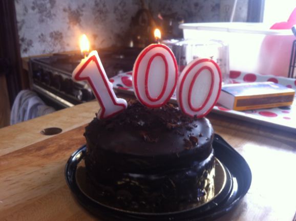Best 100th day surprise ever - chocolate cake!!