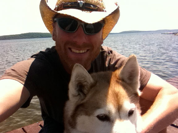 Me and Koona hanging out at Lake Bernard