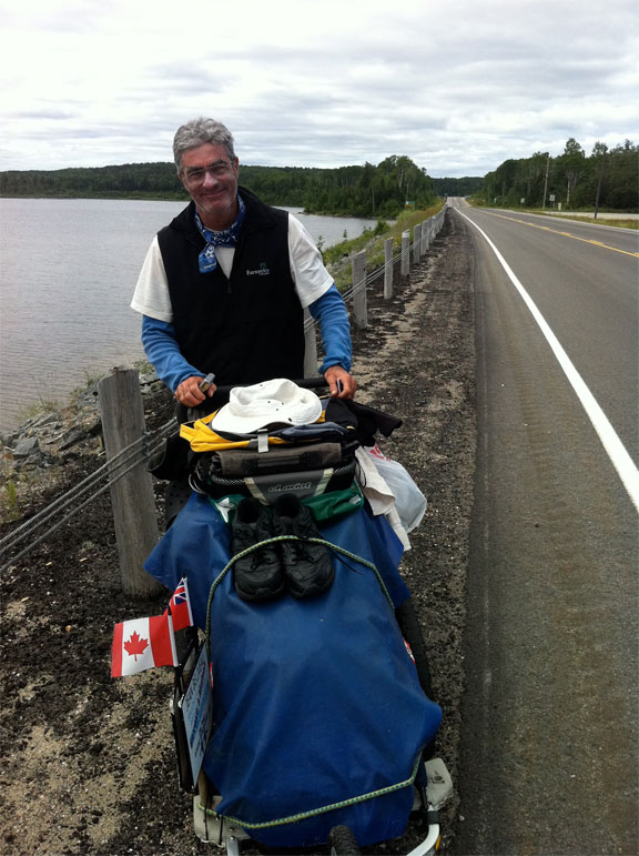 Jean and his buggy (no support crew!!)