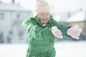 Little Girl Embracing The Snow   Ken Zolotar