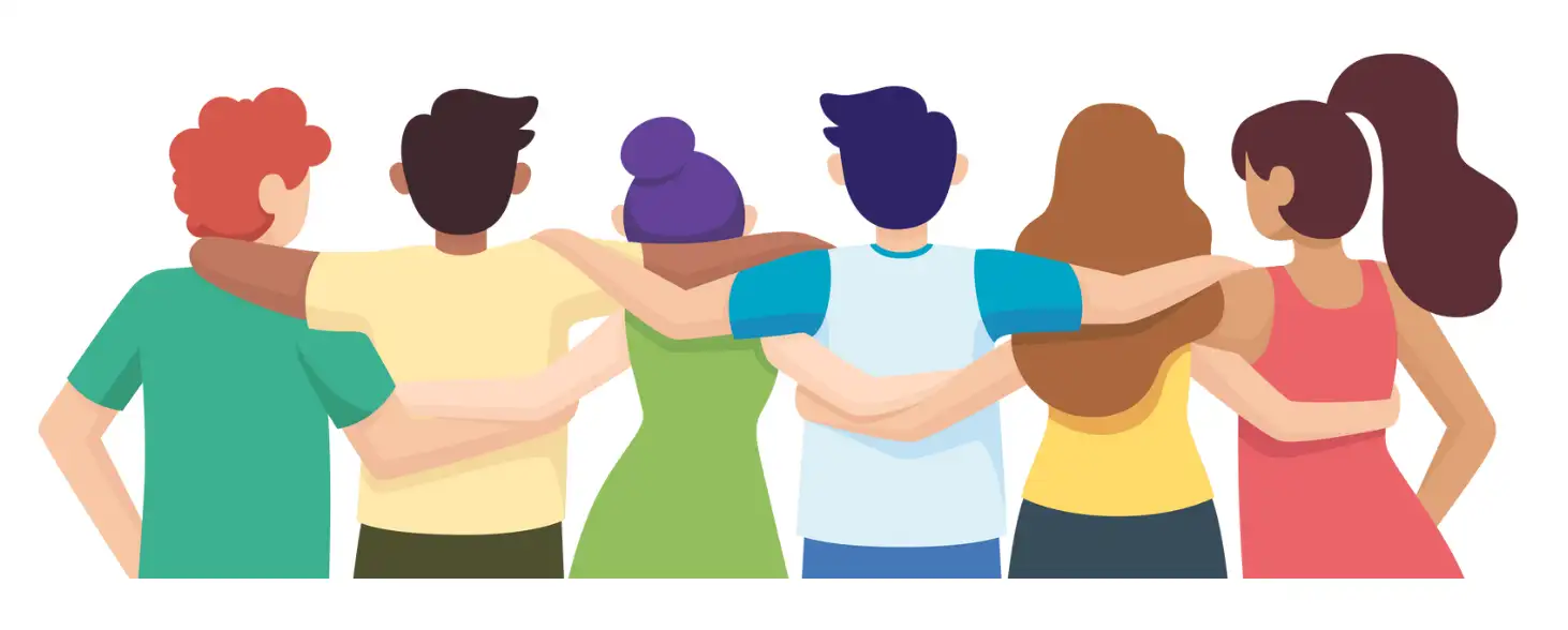 Hugging illustration